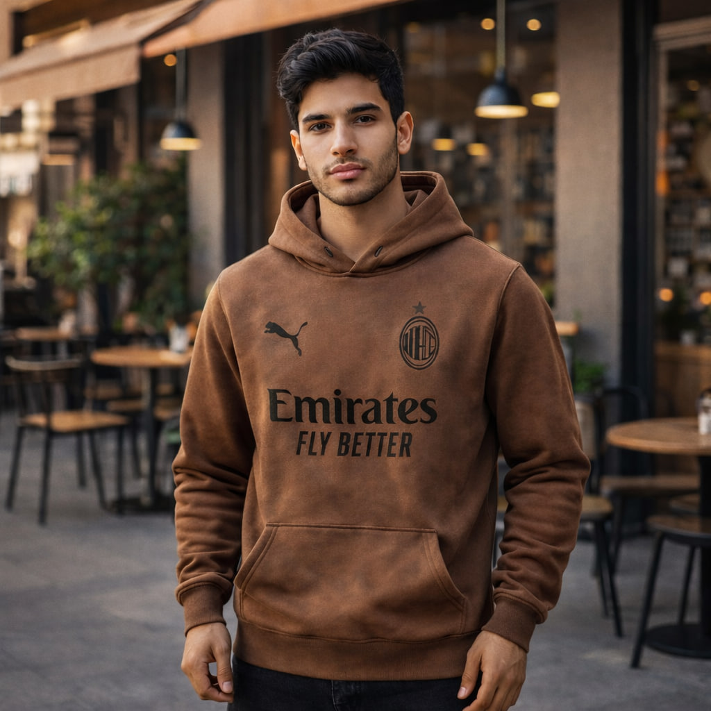 هودی مدل آث میلان-قهوه ای